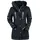 Gothicana by EMP Damen schwarze Winterjacke mit Kunstfellkragen und dekorativen Nieten 5XL - 5XL