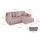 altdecor Ecksofa Cord 2-Sitzer Rosa