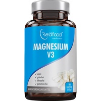 Magnesium V3 Kapseln • 180 Kapseln (6 Monatsvorrat) 300mg elementares Magnesium vegan • Magnesium-Carbonat + Magnesium-Citrat + Magnesium • Oxid-Beste Bioverfügbarkeit ohne Magnesiumstearat