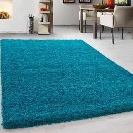 Ayyildiz Hochflorteppich Life 1500 Türkis 80 cm x 150 cm