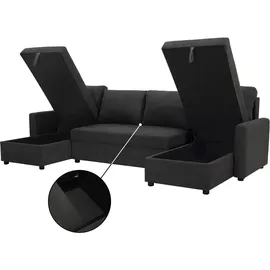 habitat garten Eckcouch 5-Sitzer Dunkelgrau
