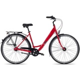 Maxim Cityrad Vigo Wave, 7 Gang Shimano Nexus 7 SG-C3001-7C Rücktritt Schaltwerk, Nabenschaltung Rücktritt, Damenrad 28 Zoll Tiefeinstieg rot/orange orange 48 cm