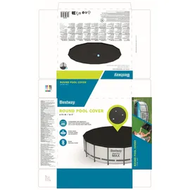 BESTWAY Poolabdeckung rund 488 cm schwarz