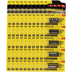 PATONA 50x (10x5 Stück) 12V 23A 23GA MN21 Spezialbatterie für Garagentoröffner, Fernbedienungen, Alarmsysteme, Bluetooth-Headset etc. kompatibel mit MN21,V23GA, 3LR50, LRV08, 8LR932, L1028