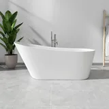 evineo ineo5 Freistehende Badewanne für individuelle Ab- und Überlaufsysteme L: 170 B: 75 cm, BE4025WM,