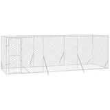 vidaXL Hundezwinger 6 x 2 x 2 m Stahl Silber