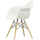 Vitra - Eames Plastic Armchair DAW, Ahorn gelblich / weiß (Filzgleiter weiß)