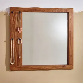 FineBuy Flurspiegel Holz Massiv 80x80x3 cm Spiegel Flur Diele Groß