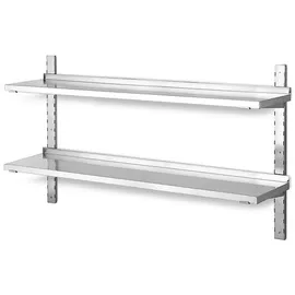 BRB-Lagertechnik Wandregal Edelstahl 1200x355 mm grau