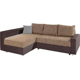 Collection AB Ecksofa Relax L-Form«, inklusive Bettfunktion, Federkern, wahlweise mit RGB-LED-Beleuchtung braun
