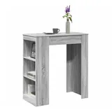 vidaXL Bartisch mit Regal Grau Sonoma 95x47x103,5 cm Holzwerkstoff