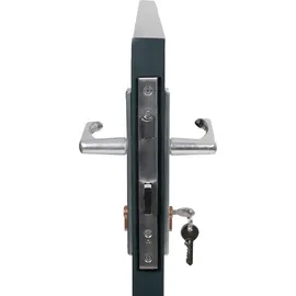 Songmics Gartentor 106 x 90 cm Grau/Stahl