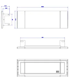 BACHMANN Power Frame Cover 3-fach, schwarz, zum Einkleben in den Tisch