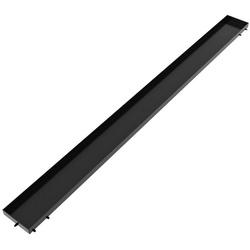 Aquabad® Duschrinne Edelstahl Abdeckung für Duschrinne Aquabad® SDS Schwarzmatt, Befliesb, Blende: Befliesbar schwarz 6,6 cm x 100 cm