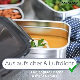 Lock & Lock Vorratsdose rechteckig silber 26,5 x 18,5 x 8,5 cm 2,7 l