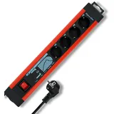 REV Ritter Steckdosenleiste 2,50 m Schwarz 4 St.