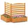 Costway Blumenkasten mit Gartenzaun 101 x 100 cm Gelb/Holz