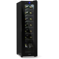 Klarstein Shiraz 14 Slim Uno Weinkühlschrank 14 Flaschen 5 - 18 °C Touch-Control Schwarz