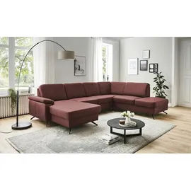 meinSofa Wohnlandschaft Leder lila
