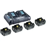 Makita Power Source Kit 18 V Li-Ion 4 x 5,0 Ah + DC18RD Ladegerät 199483-0