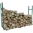 Toolland Kaminholzregal Holz, Stahl 150-220 x 21-30 x 105 cm grün