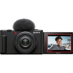 Sony ZV-1F Kompaktkamera (ZEISS Tessar T* Objektiv, 6 Elemente in 6 Gruppen, 20,1 MP, Bluetooth, WLAN) schwarz