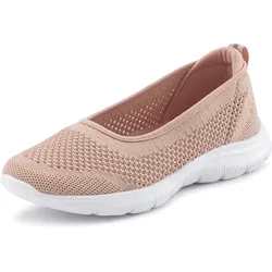 Sneaker Ballerinas, ultraleichter Slipper, Freizeitschuh zum Reinschlüpfen VEGAN, Gr. 36, rosé, , 86746659-36