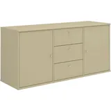 Hammel Furniture Sideboard »Mistral, Hochwertig Schrank, hängend/stehend montierbar«, mit Türen und Schubladen, B: 133 cm, anpassungsbar Designmöbel beige , 72426104-0 B/H/T: 133 cm x 61 cm x 42 cm