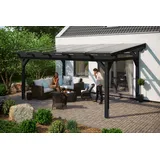 SKANHOLZ Skan Holz Sanremo aus Leimholz ohne Mittelpfosten Breite 541 cm freistehende Terrassenüberdachung -541 x 400 cm - Gr. 4-anthrazit