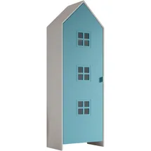 Vipack Kinderkleiderschrank Casami 57,6 x 171,3 x 37 cm MDF lackiert blau-weiß
