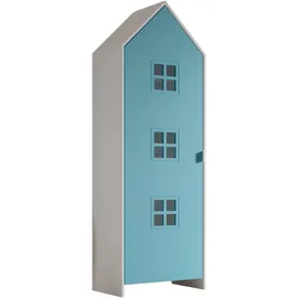 Vipack Kinderkleiderschrank Casami 57,6 x 171,3 x 37 cm MDF lackiert blau-weiß