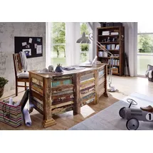 MASSIVMOEBEL24.DE Massivmoebel24 Schreibtisch Altholz 170x70x80 mehrfarbig lackiert NATURE OF SPIRIT #61