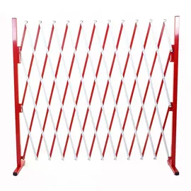Mendler Scherengitter 36-300 x 153 cm Rot/Weiß