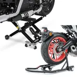 Set: Motorrad Hebebühne Midlift XL bis 500kg sw ConStands mit Rangierhilfe Mover 2 Racing sw matt