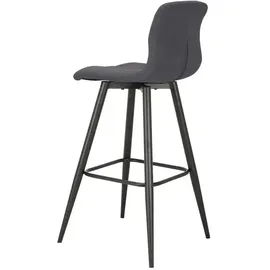 byLIVING Barhocker SIMONE, 2-er Set, Webstoff anthrazit, schwarz