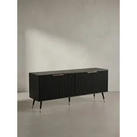 KADIMA DESIGN Lowboard 150x60x39 cm Schwarz/Eiche Foliert