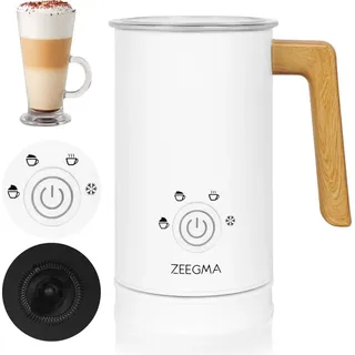Zeegma Milkee Milchaufschäumer Leistung 500 W, 4 funktionelle Aufschäummodi, Aufschäumen von warmer und kalter Milch für Cappuccino, Antihaftbeschichtung, Coffee Latte, Kakao, Touch-Bedienfeld