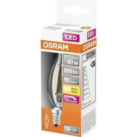 Osram LED Lampe mit E14 5 W, 470 lm, 2700 K, Filament dimmbar