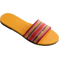 Havaianas Damen Pantolette HAV. You Malta Mix dunkelorange/rosa/rot/Khaki/gelb 39-40 - 41/42 EU