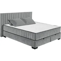 ed exciting design Boxbett ED EXCITING DESIGN "Nagol", grau (anthrazit), B:205cm L:214cm, 100% Polyester, Komplettbetten, mit Bettkasten, mit Wendematratze, erhältlich in verschiedenen Breiten