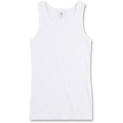 Sanetta Mädchen Unterhemd - Basic Shirt, Breite Träger, Single Jersey Baumwolle Weiß 128