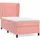 vidaXL Boxspringbett mit Matratze Rosa 90x200 cm Samt
