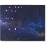 build-yours WordClock Jupiter Beyond Space - Moderne LED Wanduhr mit Wortanzeige - Digitale Wortuhr in Deutsch mit Weltraummotiv