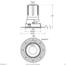 EVN Lichttechnik F02R09SM1840L24D 1 schwenkbar LED-Einbauleuchte