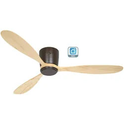 WiFi/WLAN Deckenventilator ECO PLANO WOOD WiFi - Lack bronze / Holz Natur