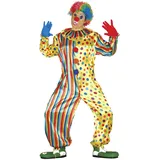Guirca- Kostüm Clown Größe L, Mehrfarbig, One Size, 84362