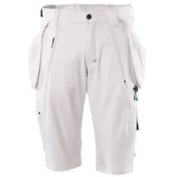 Mascot Shorts mit abnehmbaren Hängetaschen Handwerkershorts Größe C54, weiss