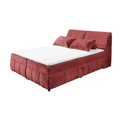 Boxbett  Vauxhall ¦ rot ¦ Maße (cm): B: 183 H: 105 T: 235