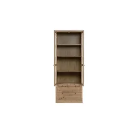 CaliCosy Vitrine TIMBER 80 x 45 x 200 cm Holzfarben