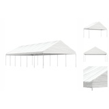 vidaXL Pavillon mit Dach Weiß 13,38x5,88x3,75 m Polyethylen